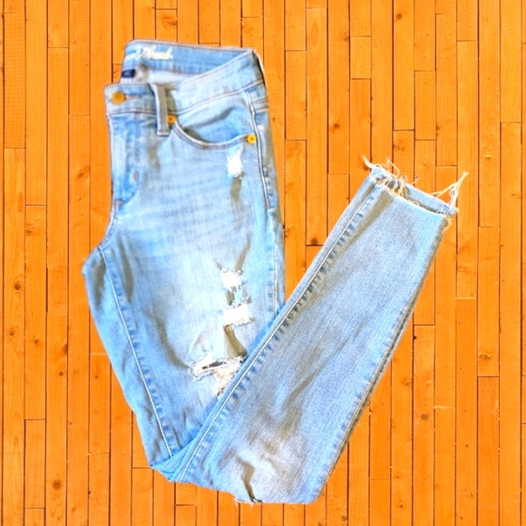 🔖Final Sale | Universal Thread Distressed Ripped Light Blue Jeans size 00 - Picture 3 of 11